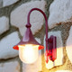 Industrial Curved Arm Downward Wall Light Burgundy Finish / E27 Industrial Curved Arm Downward Wall Light Burgundy Finish / E27